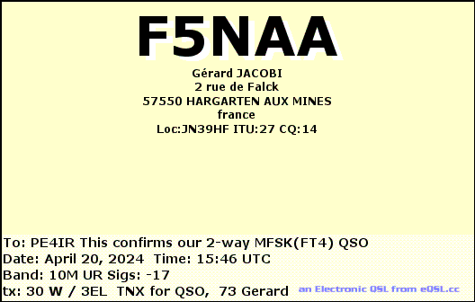 eQSL Card