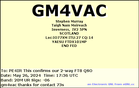 eQSL Card